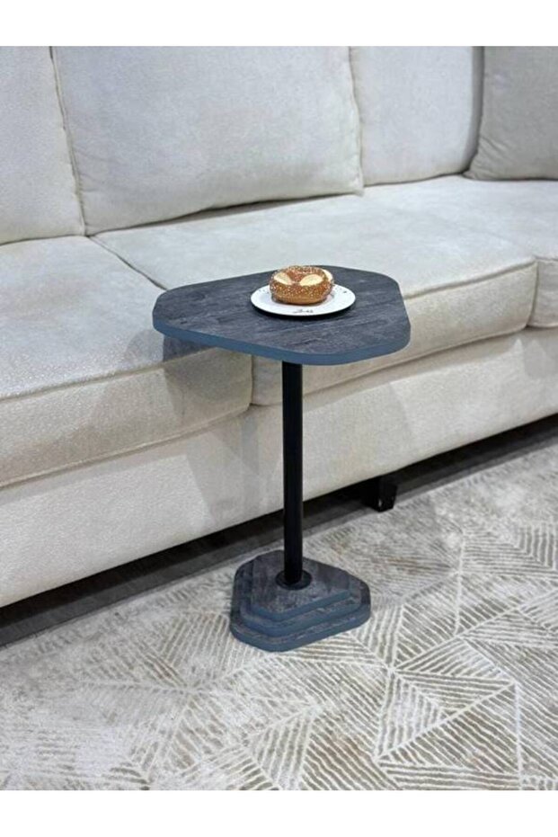 Marble-effect Serving Table, Gray - 1