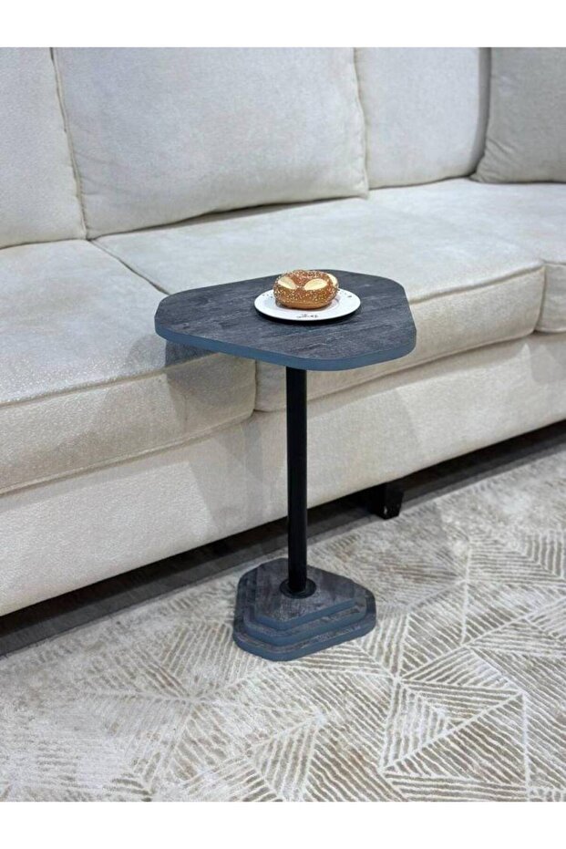 Marble-effect Serving Table, Gray - 2