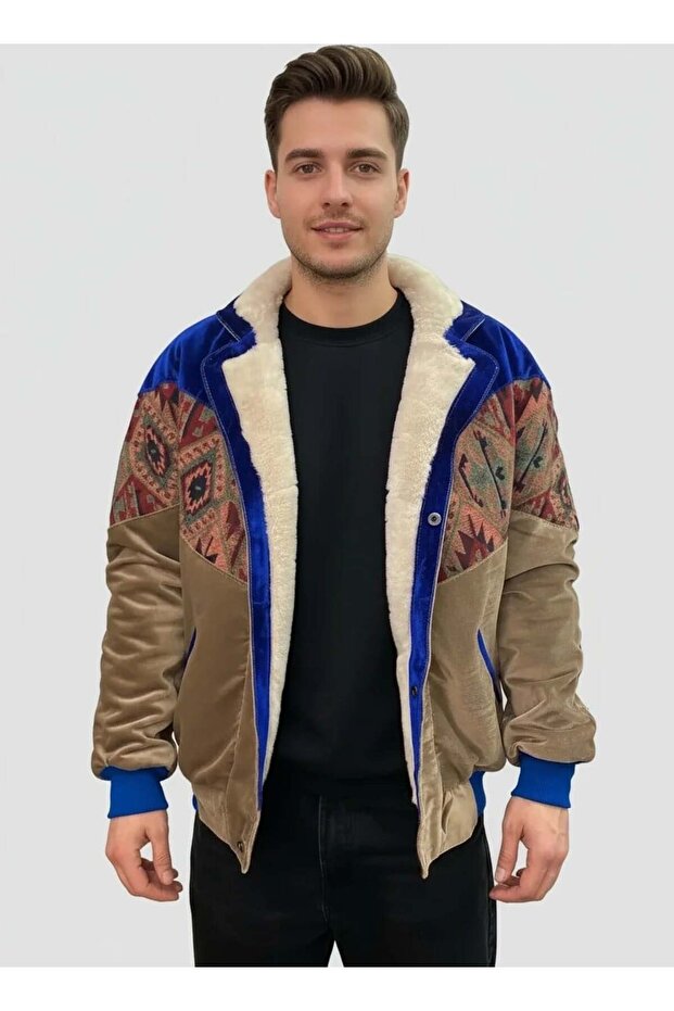 (7625) Large / Xlarge Size Compatible Vintage Patterned Special Jacket - 1