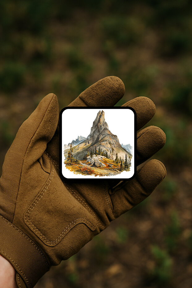 مناظر جبلية طبيعية مطبوع رقعة / شريط / شعار - 1