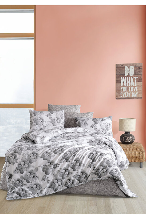 Perlemai̇son Single Size Ranforce Bedding Set'Mari̇e Gray' - 1