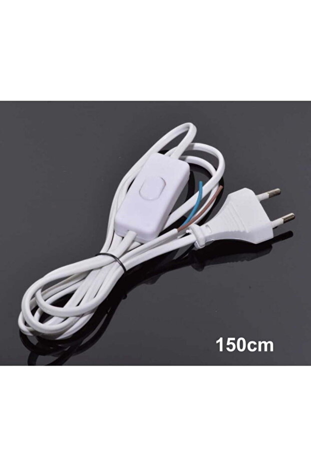 Cable with Plug and Switch White 1.5M - 1