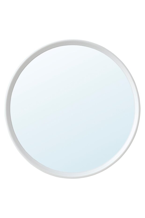 مرآة، بيضاء/دائرية، 26 سم - 1