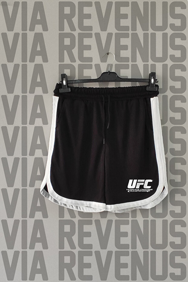 Ufc Ulti Printed Piped Detail Jarse Sports Training Shorts