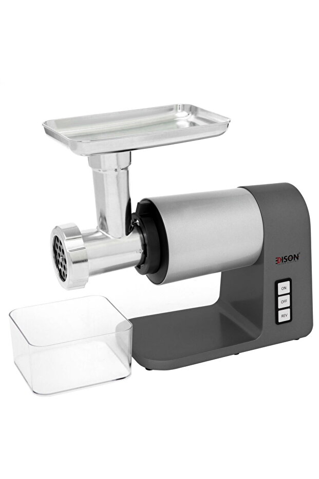 مفرمة لحم كهربائية من إديسون، 600-2000 واط - رمادي - 2