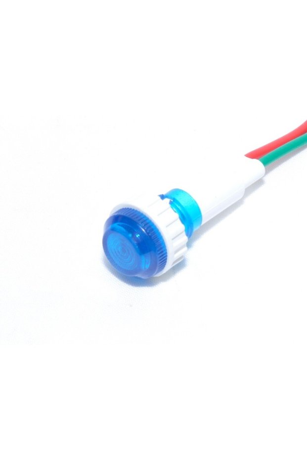 12V Wired Warning Light, Blue Bulb