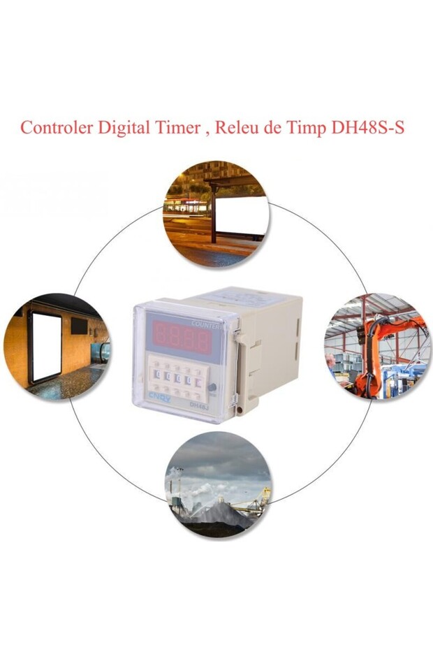 Digital Timer Controller, Digital Time Relay, Dual Controller, DH48S-S - 8
