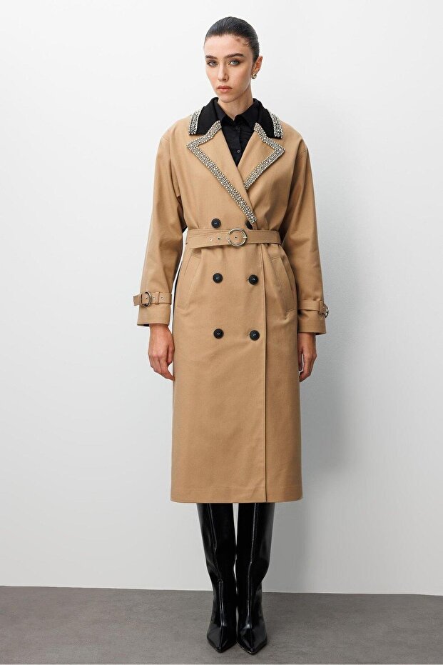MODAİLGİ Oversize Trençkot 20005 Camel - 3