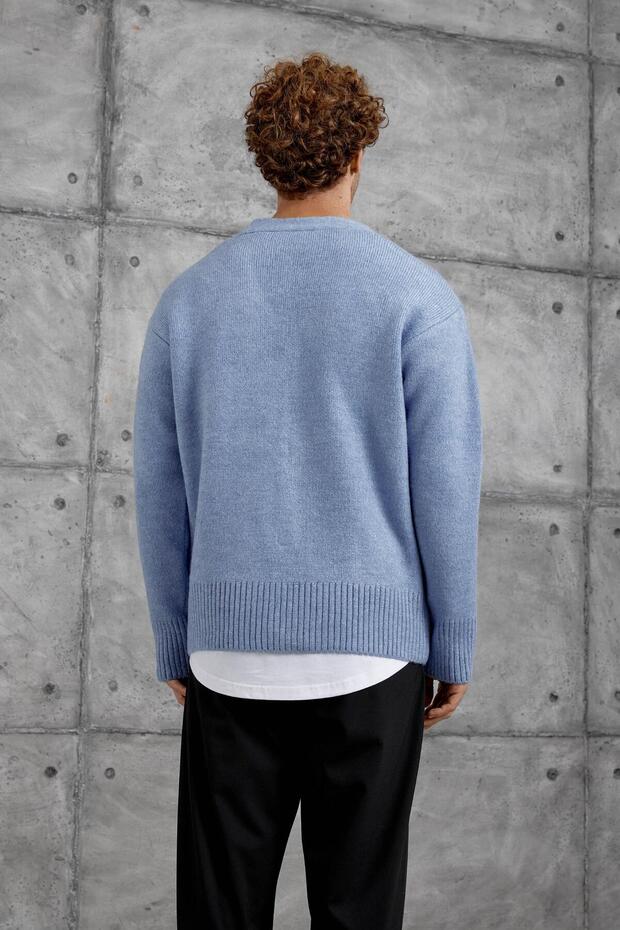 Erkek Mavi MRK ÖRME HIRKA - 5