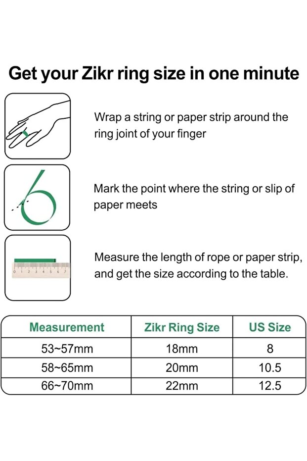 خاتم التسبيح الذكي E01 (أسود رمادي، 20 مم) - 4