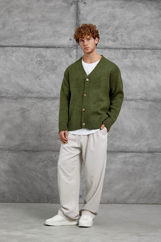 Erkek Yeşil MRK ÖRME HIRKA - 3