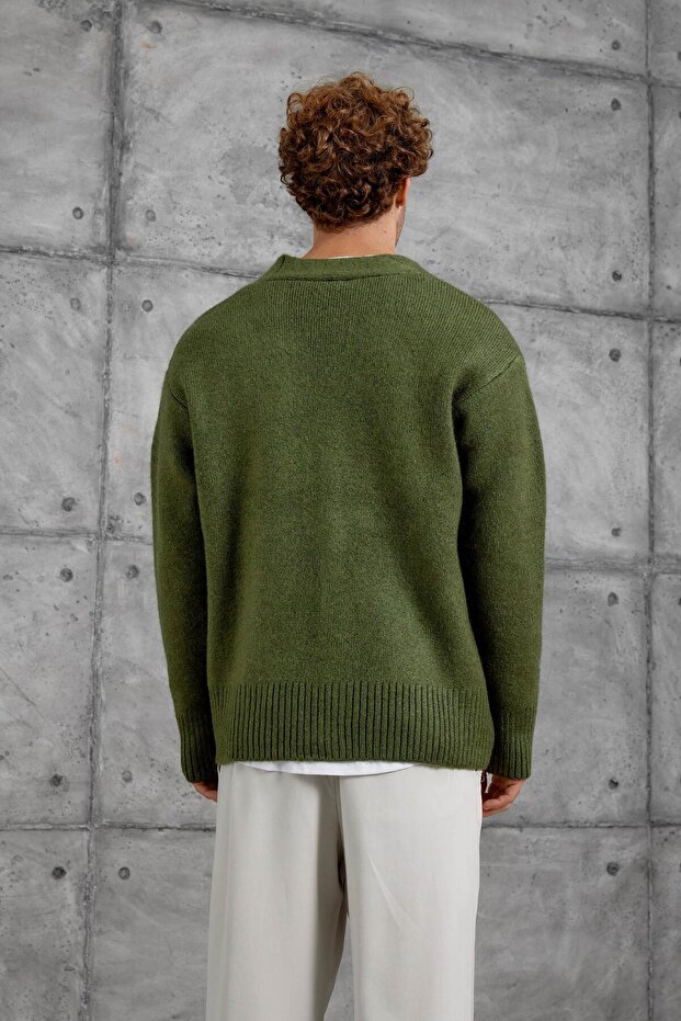 Erkek Yeşil MRK ÖRME HIRKA - 5