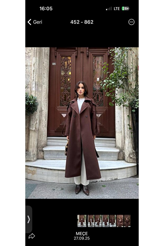 Bitter Brown Coat with Lining