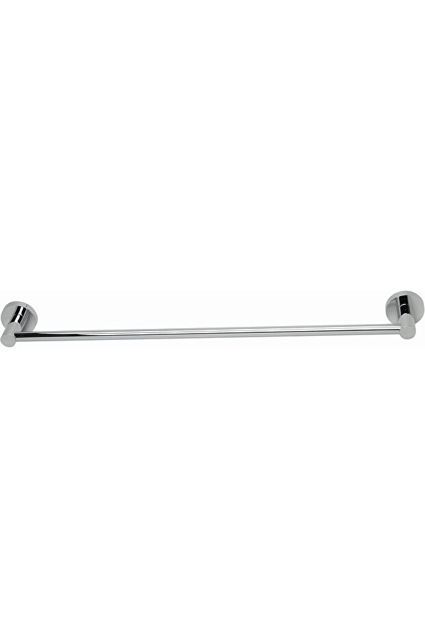 Symphony Towel Bar Single 60 cm – Elegant Silver Brass with Durable Stainless Steel Construction