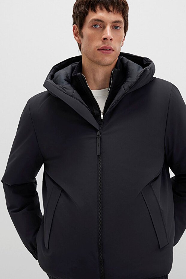 Erkek Kapüşonlu Ceket - 1