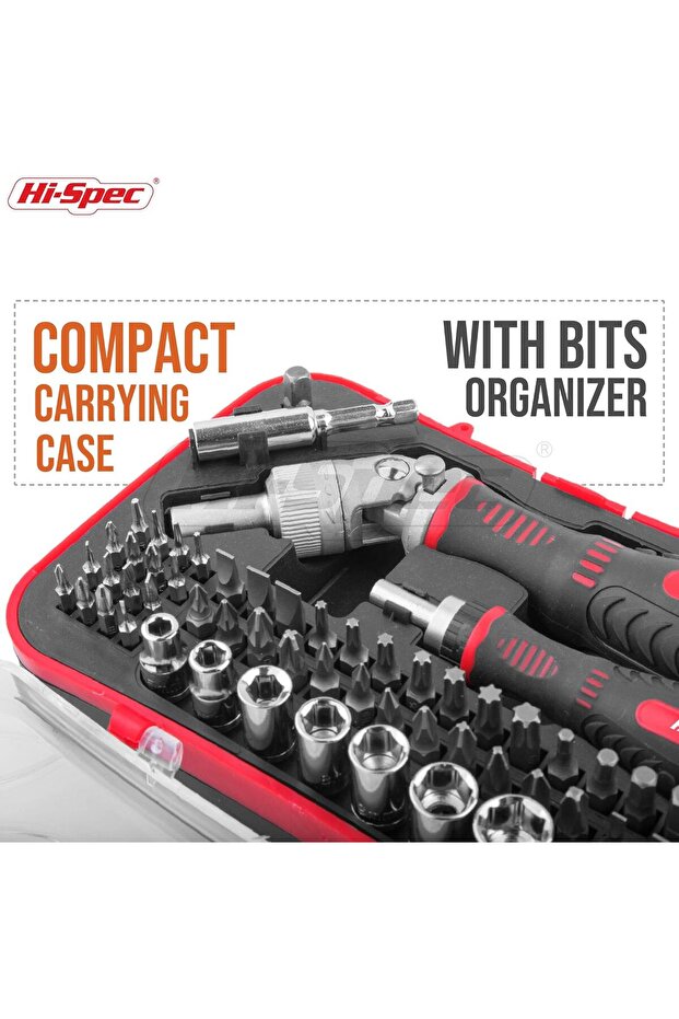 مجموعة مفكات براغي دقيقة من 61 قطعة بمقبض سقاطة بزاوية قائمة وعلبة مفكات توركس دقيقة - 4