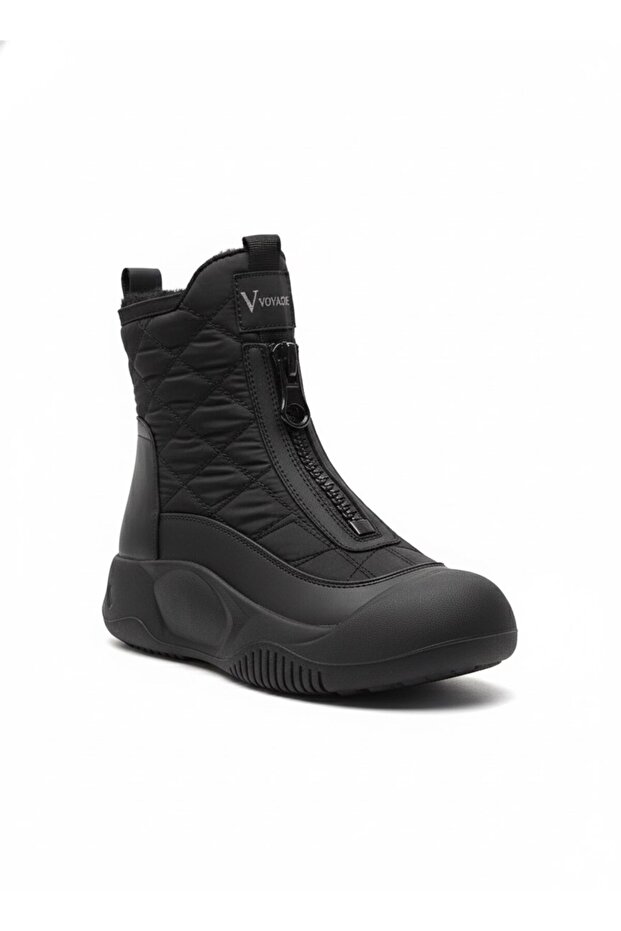 Women's Snow Boots with Zipper on the Front and Fur Inside B439
