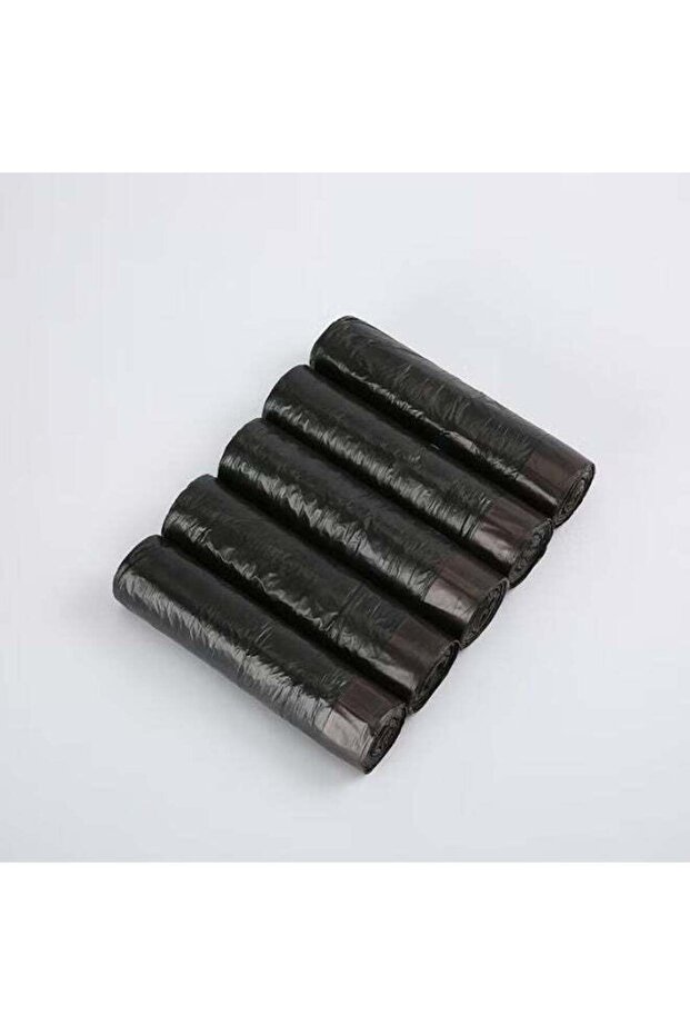 MHD Automatic Drawstring Garbage Bag Portable Thickened Disposable Black 1 Pack 5 Rolls