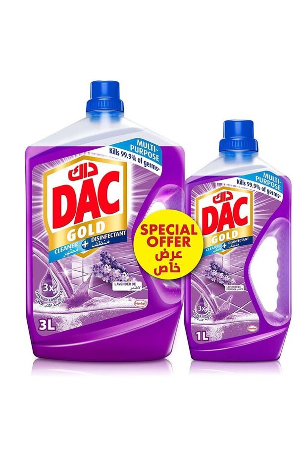 Dac 2-Piece Fragrance Disinfectant Floor Cleaner Liquid - Lavender - 3+1 Liter