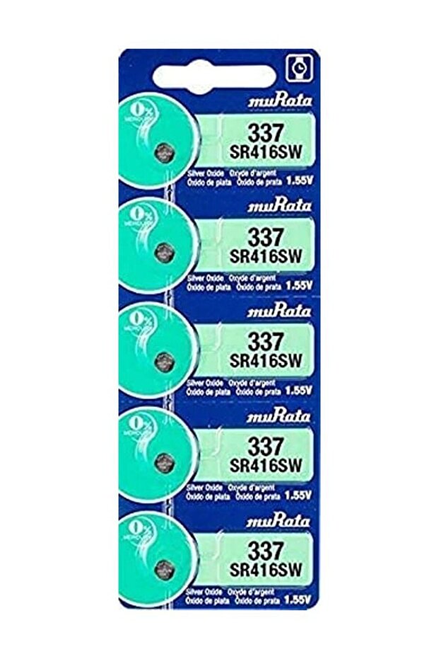 muRATA 5-Pieces Murata SR416SW / 337 Silver Oxide 1.55V (muRata) Japan Batteries