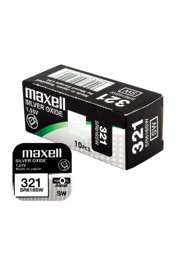 Maxell 10-Pieces 321 / SR616SW 1.55V Silver Oxide Batteries