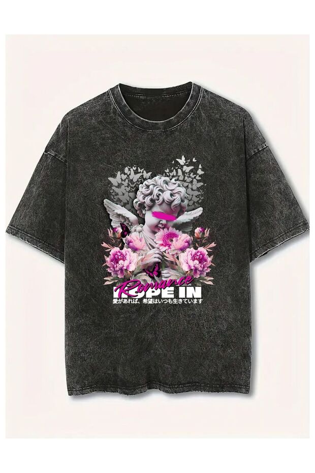 Printed Unisex Vintage Washed T-Shirt