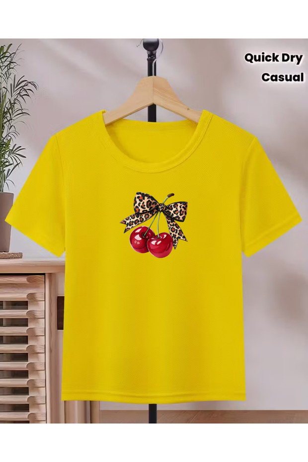 Cherry Printed Children's T-Shirt for Girls