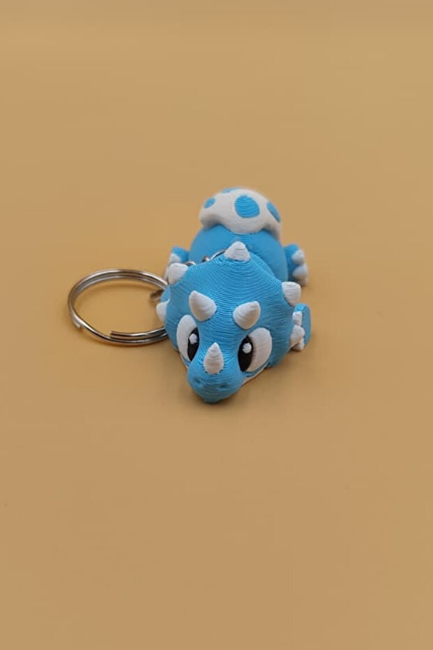 Cute Baby Dinosaur Figured Movable Keychain Bag Ornament Charm