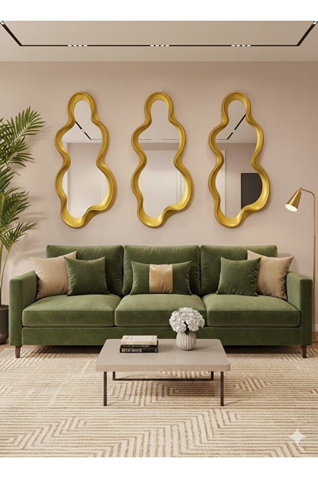 Elegant mirror set with a luxurious frame, adding a touch of sophistication to any space. 100 x 49 cm - 4