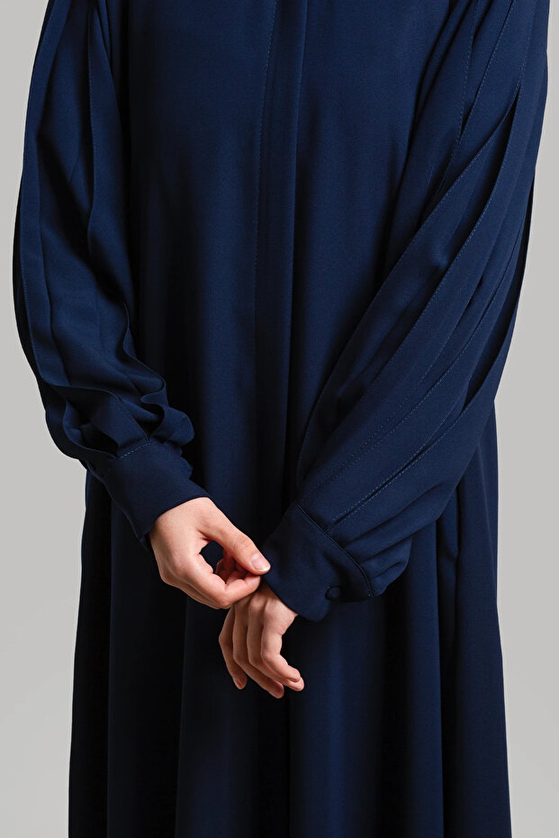 Piliseli Kol Fermuarlı Ferace - Çok Renkli - 5