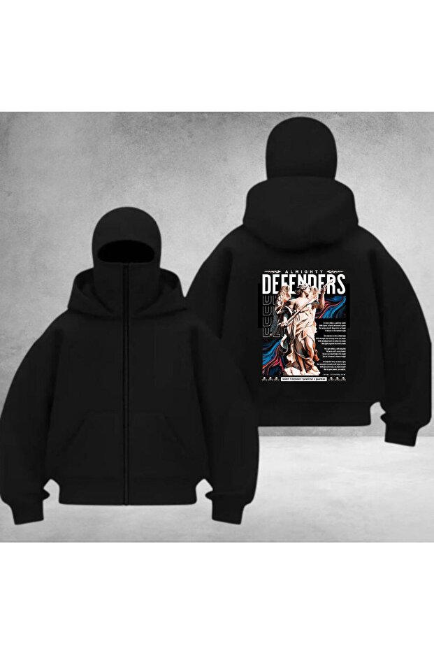Back Printed Unisex Balaclava Cardigan