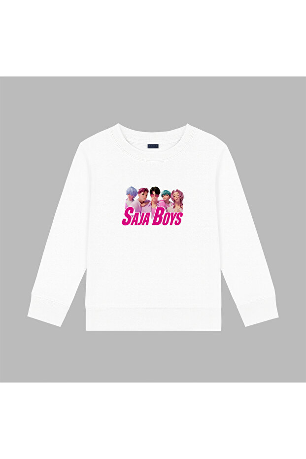Saja Boys Kpop Demon Printed Young Cut 3-Thread Crew Neck Sweatshirt (S/M- M/L Size)