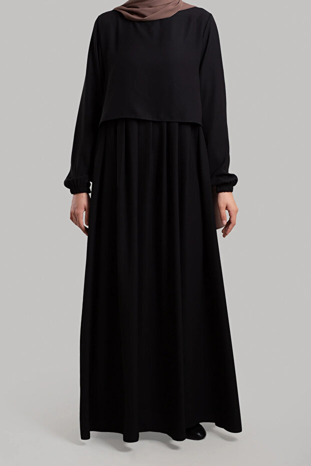 Pileli Ferace - Siyah - 8