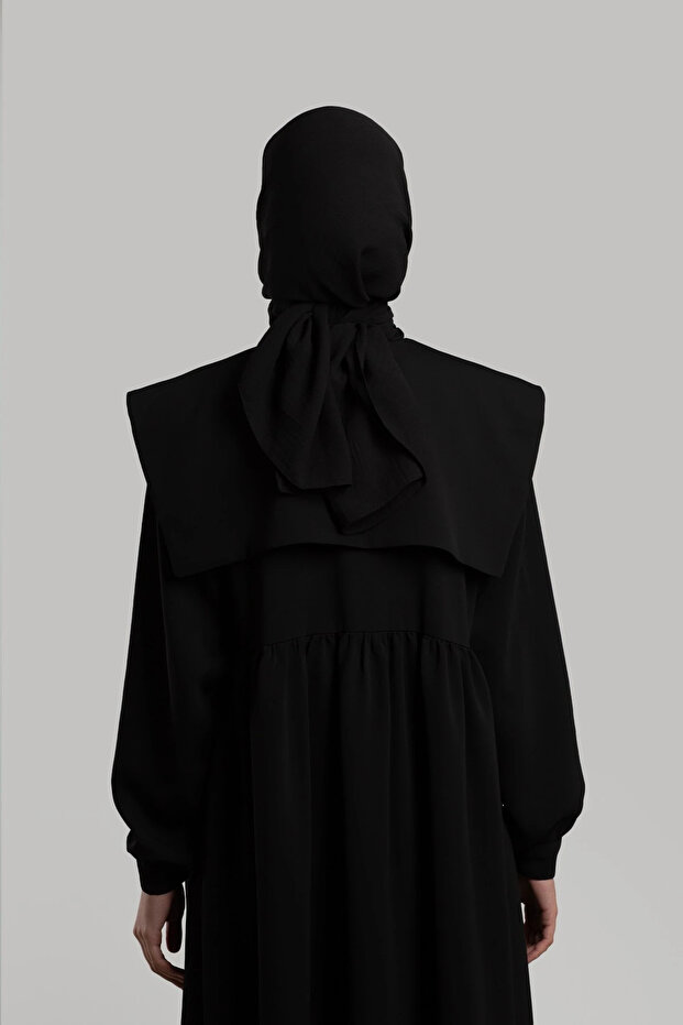 Rochie cu guler Ferace - Negru - 6