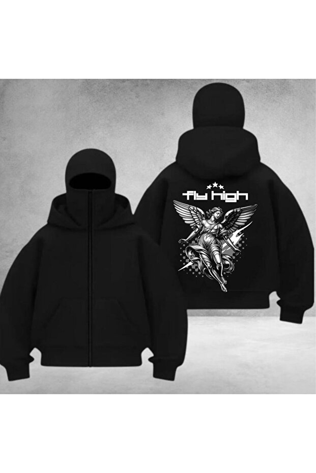 Back Printed Unisex Balaclava Cardigan