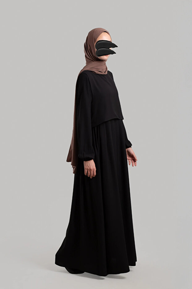 Pileli Ferace - Siyah - 3