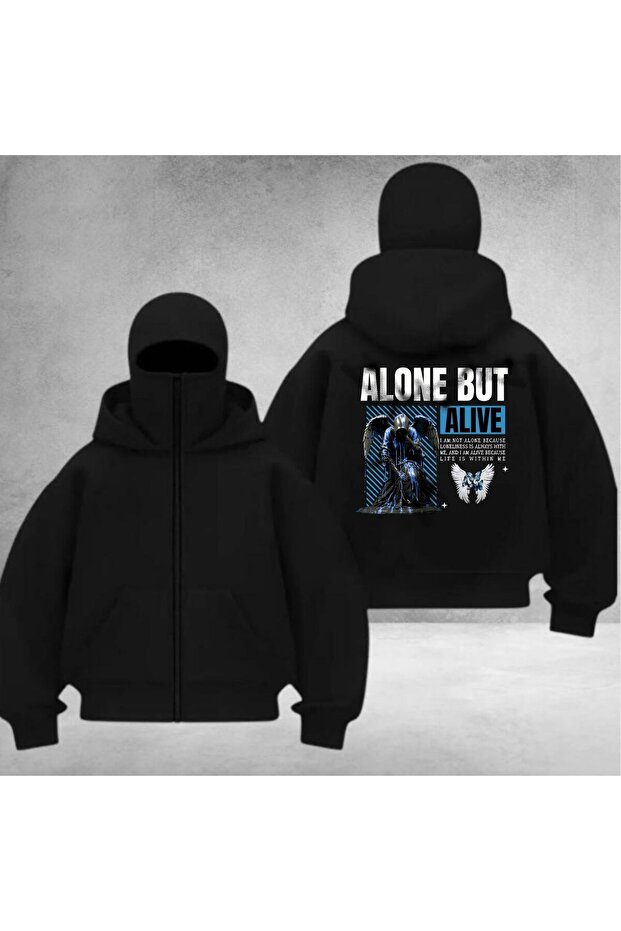 Back Printed Unisex Balaclava Cardigan