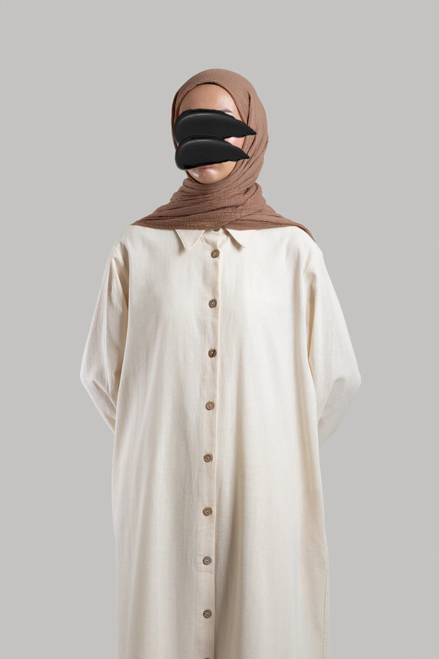 Linen Shirt Dress - Stone