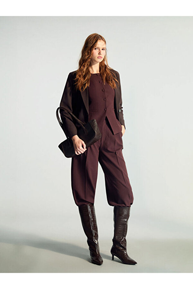 Rmz Gi̇yi̇m Farkiyla Relaxed Fit Wide Leg Women's Pants