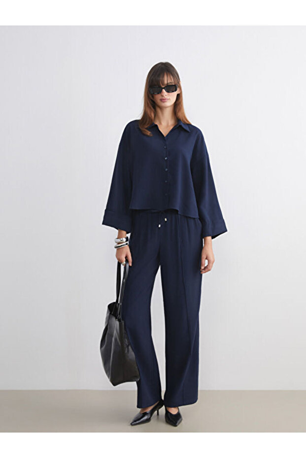 Timeless Clothing & Timeless Choices Women's Wide Leg Pants with Drawstring Waist