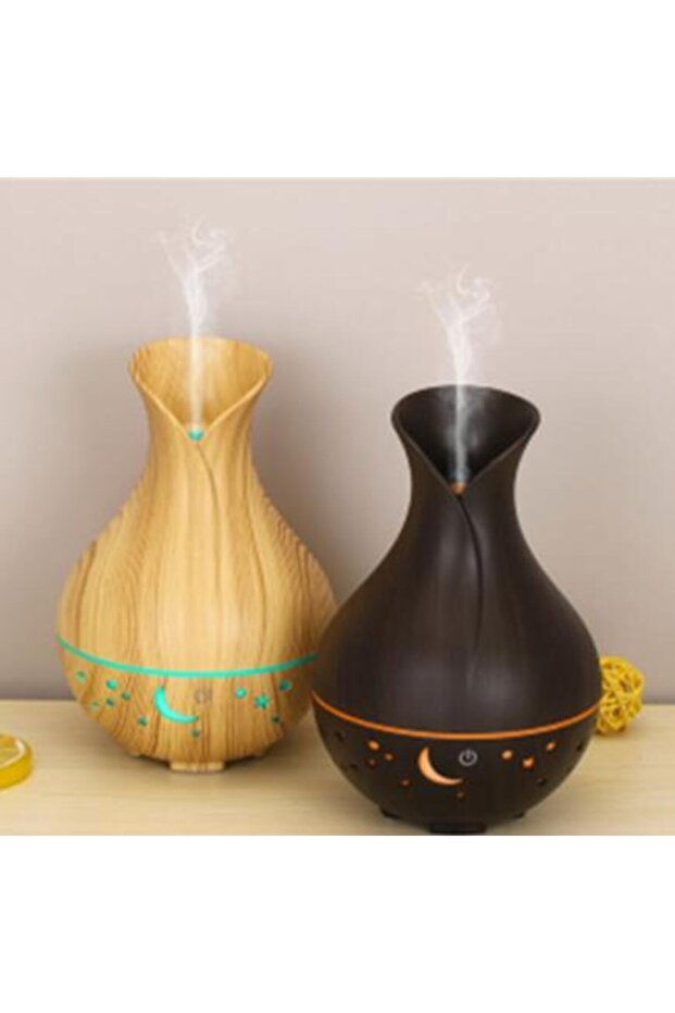 Humidifier and Aromatherapy Diffuser, Vase Shape LED Lighting - 1