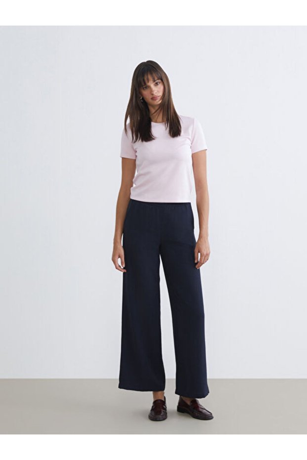 Rmz Gi̇yi̇m Farkiyla Women's Wide Leg Pants with Waist Cord