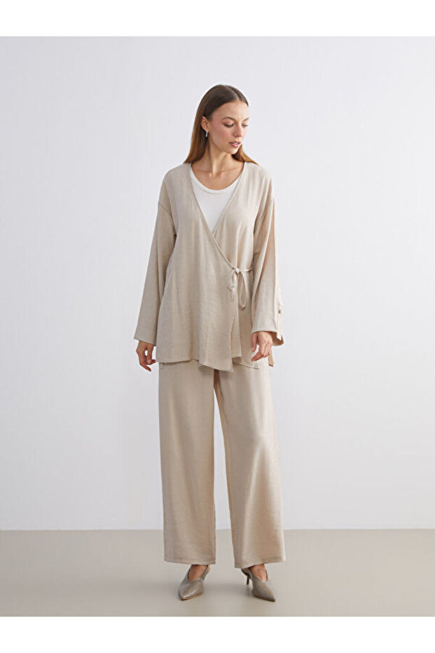 Timeless Clothing & Timeless Choices Women's Textured Pants with Drawstring Waist