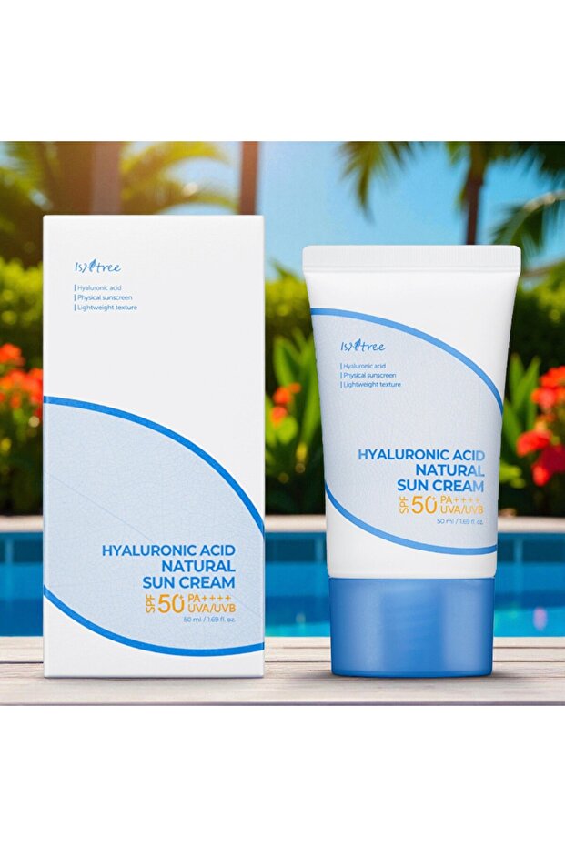 Natural Sunscreen with Hyaluronic Acid Spf 50+ Pa++++ 50 ml - 1 Pc
