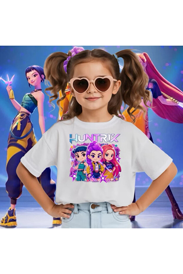 Huntrix printed T-shirt, oversized unisex T-shirt for children / adults (surprise gift)