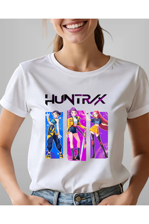 Huntrix printed T-shirt, oversized unisex T-shirt for children / adults (surprise gift)