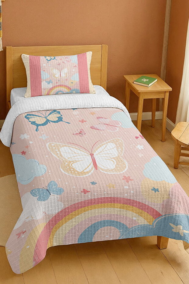 100% Cotton Fairy Tale Sky Patterned Single Pike Set
