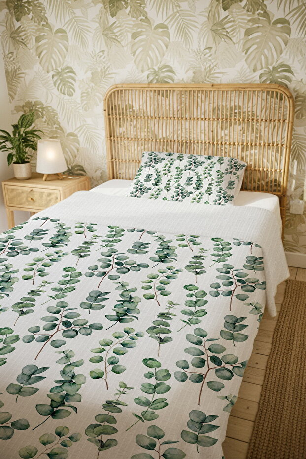 طقم بيكيه فردي منقوش من القطن بنسبة 100% - 5