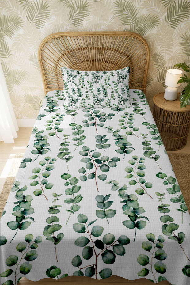 طقم بيكيه فردي منقوش من القطن بنسبة 100% - 3