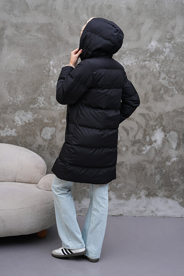 Kadın Çift Taraflı Mont - 6